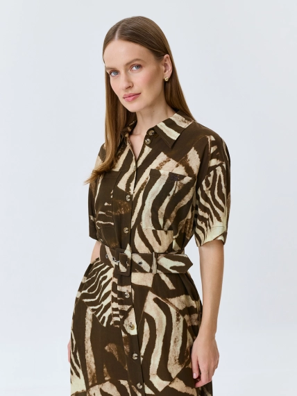 Платье-рубашка в стиле "Сафари"