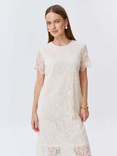 Ажурное платье из хлопка