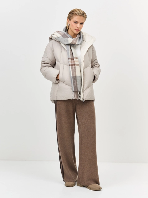 Шарф в клетку из 100% шерсти