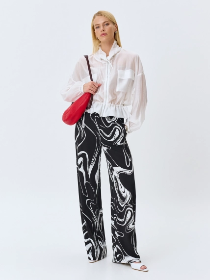 Брюки с графичным принтом