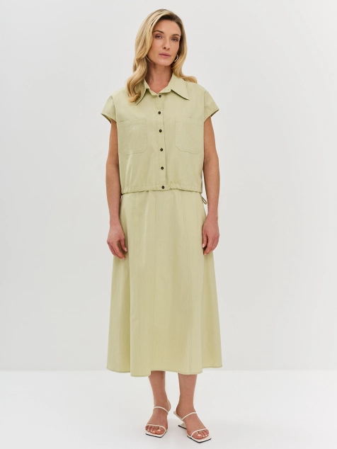 Юбка-трапеция из 100% хлопка