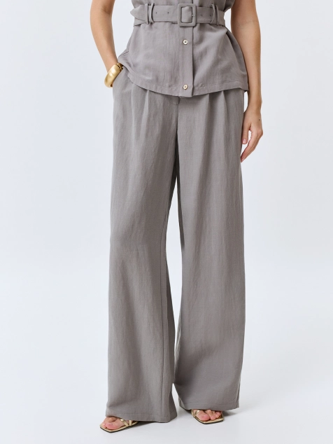 Брюки с мягкими складками из тенселя