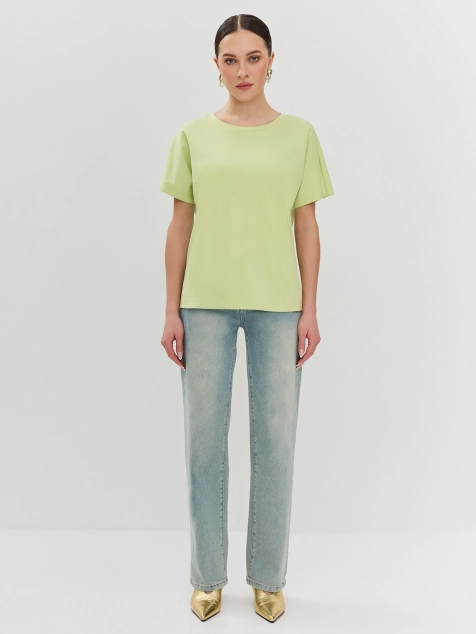 Футболка из 100% хлопка в ярком цвете лайм