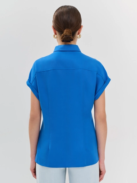 Приталенная блузка из 100% тенселя