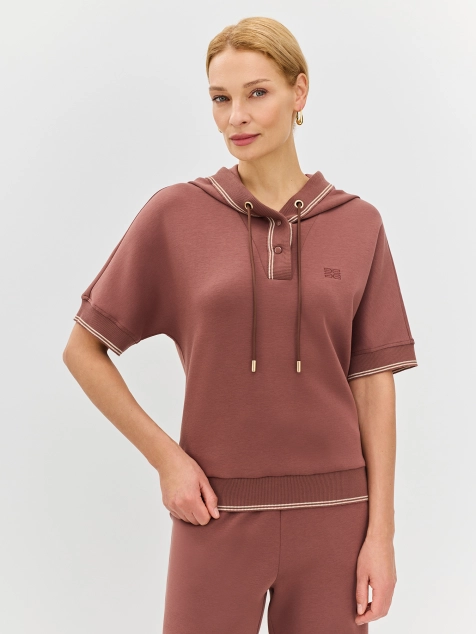 Худи из модала с короткими рукавами