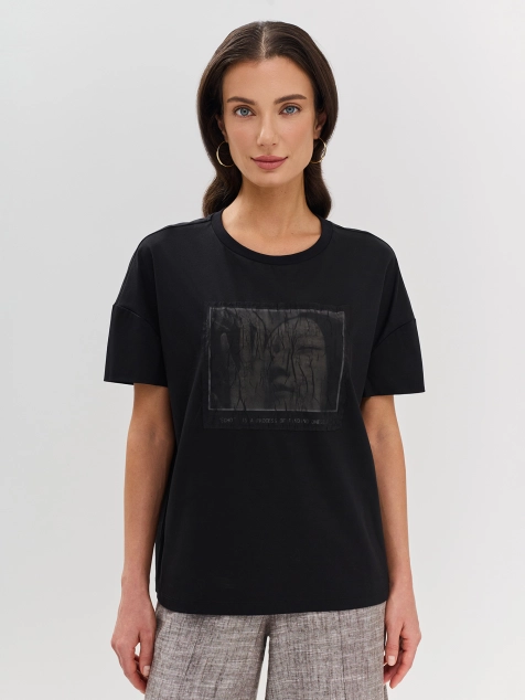 Футболка из  хлопка с 3D принтом