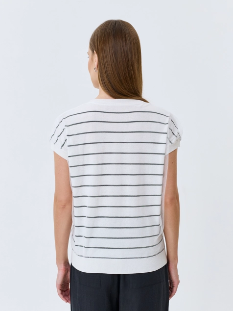 Двуслойный джемпер с принтом