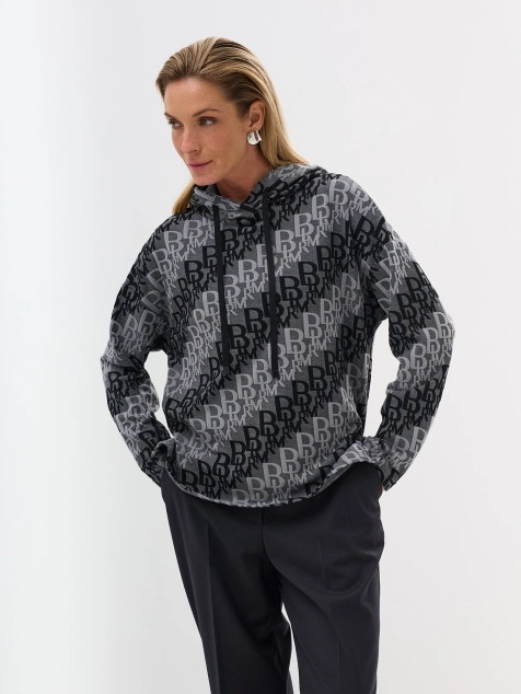 Худи с монохромным принтом