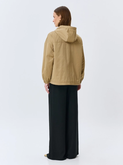 Куртка с капюшоном из сатинового хлопка