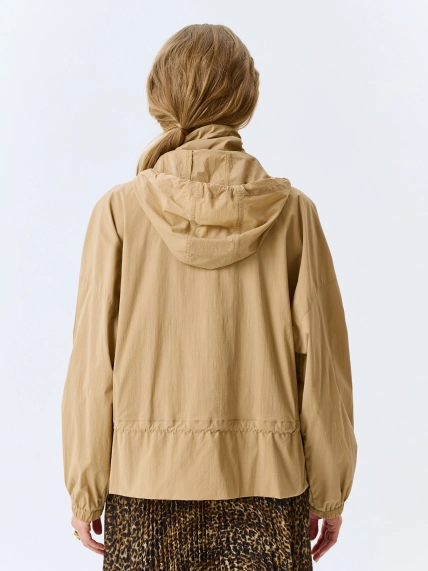 Ветровка из смесового хлопка с капюшоном
