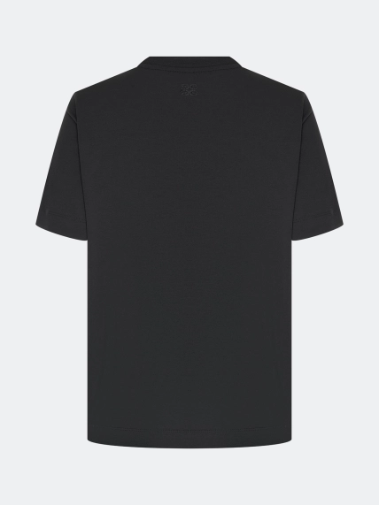 Футболка с объемной вышивкой и стразами