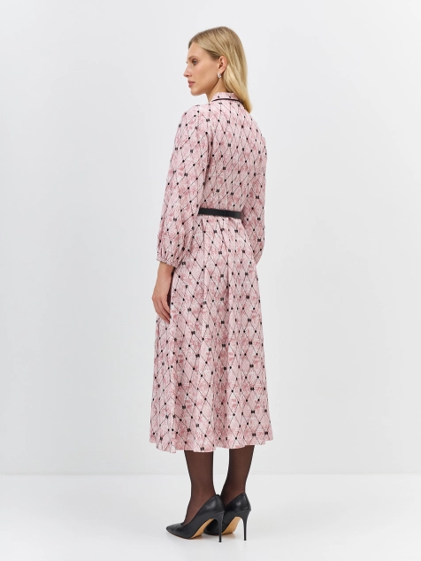 Платье-рубашка с брендированным принтом