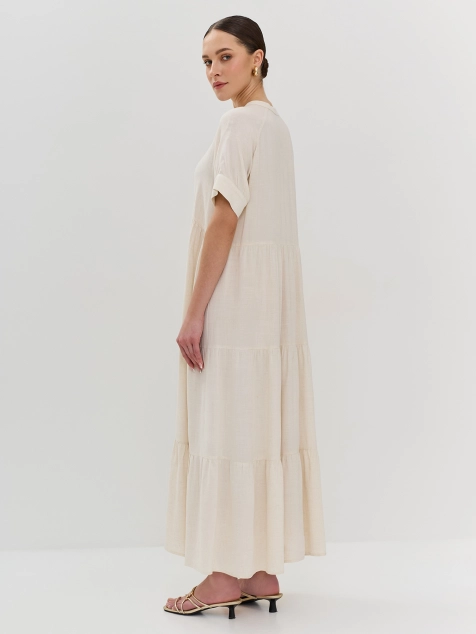 Свободное платье из смесового льна