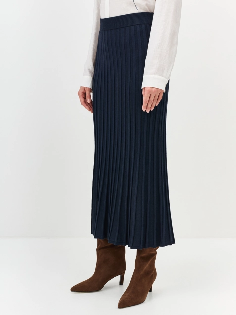 Юбка-трапеция с имитацией гофре