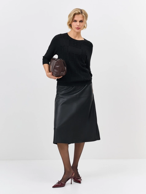 Фактурный джемпер с мерцающими пайетками