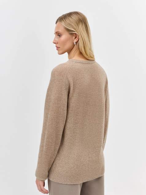 Джемпер с V-образным вырезом из 100% кашемира