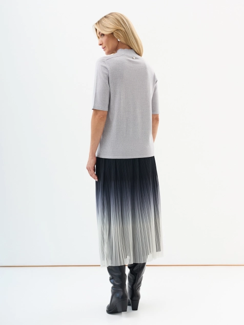 Шерстяной джемпер с укороченным рукавом