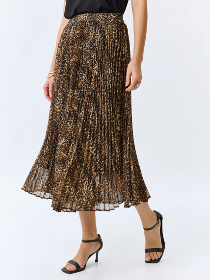 Юбка-плиссе с анималистичным принтом