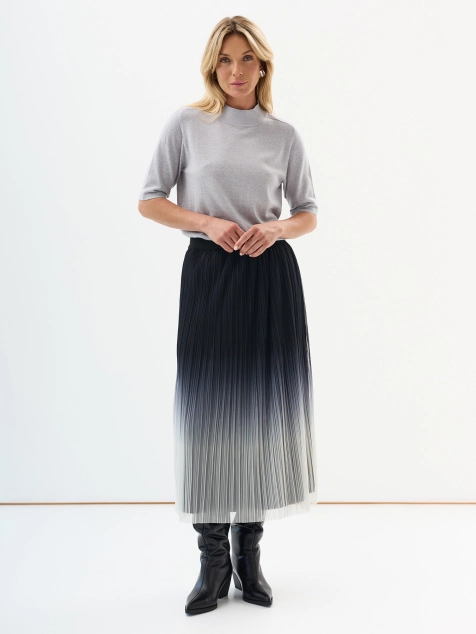 Плиссированная юбка с градиентным принтом