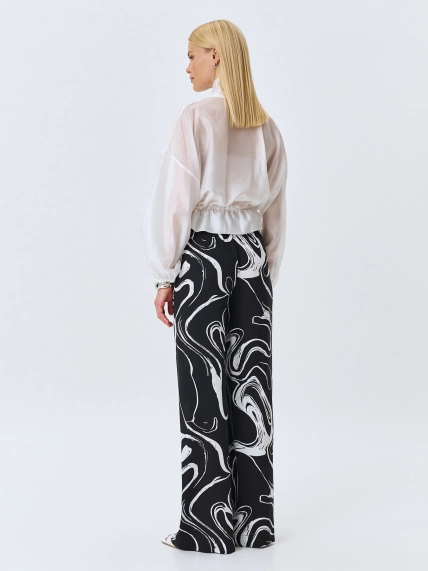 Брюки с графичным принтом