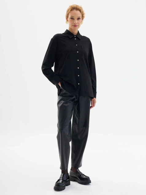 Брюки из экокожи