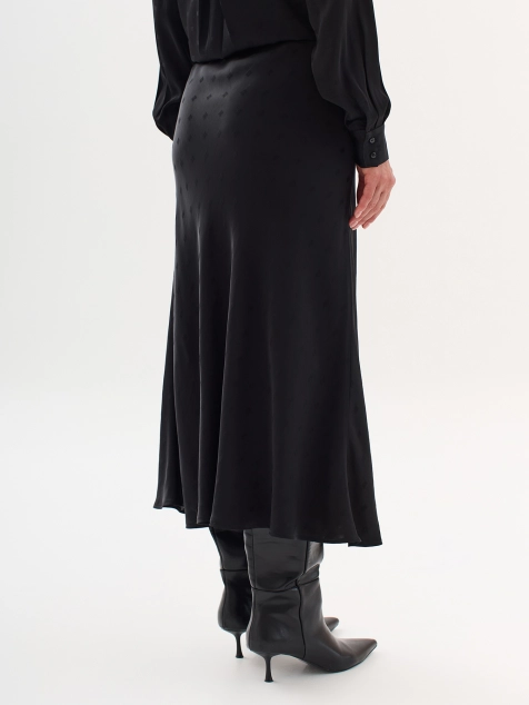 Элегантная юбка из 100% вискозы с жаккардовым узором