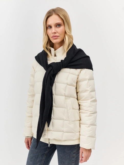 Вязаная косынка с ангорой