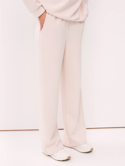 Трикотажные брюки прямого силуэта