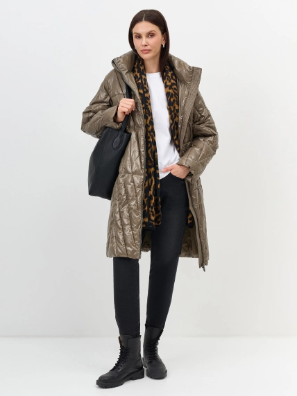 Укороченное пальто из глянцевого нейлона