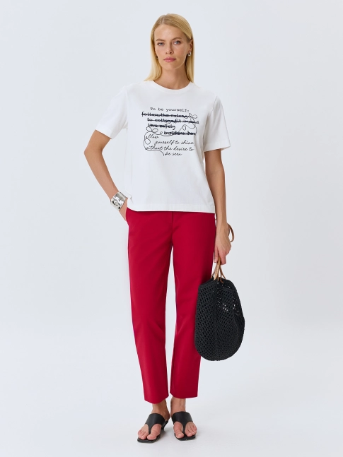 Яркие брюки из хлопка