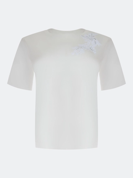 Футболка с ажурным декором