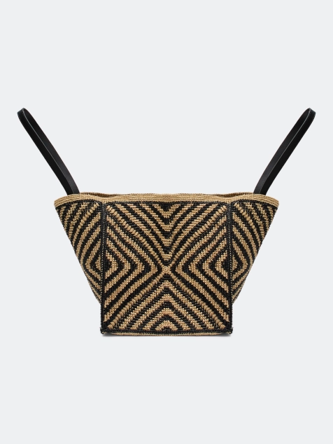 Сумка-шоппер из рафии