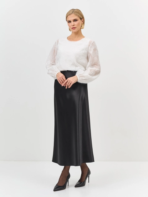 Юбка из утепленного сатина