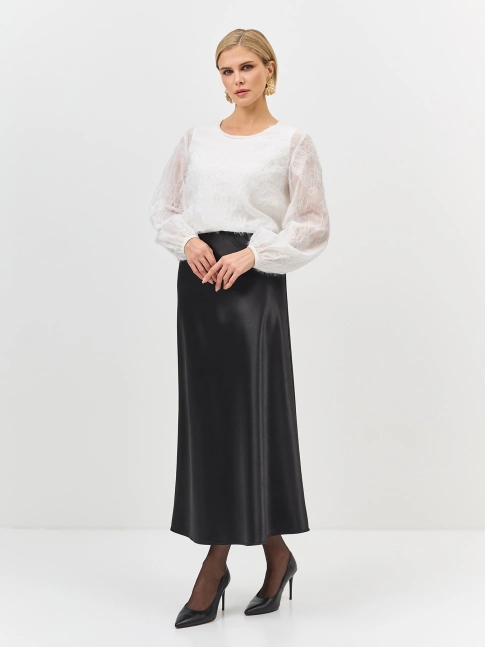 Юбка из утепленного сатина