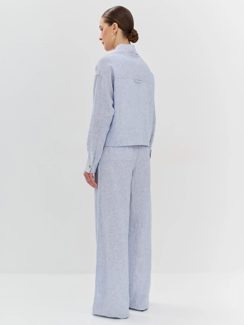 Укороченный жакет из смесового льна