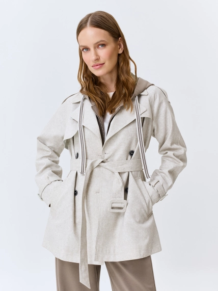 Укороченный тренч из 100% хлопка