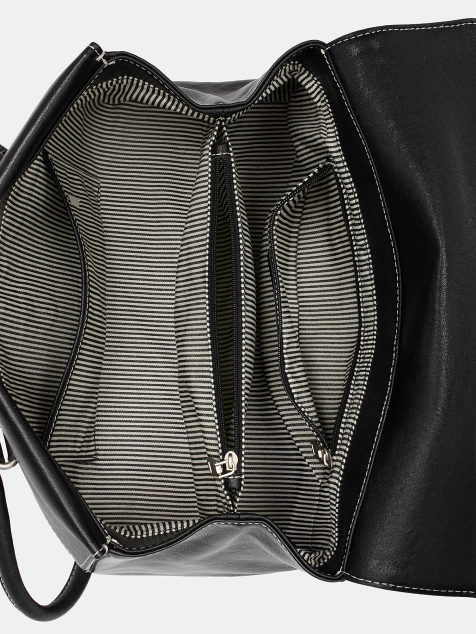 Кожаная сумка с клапаном