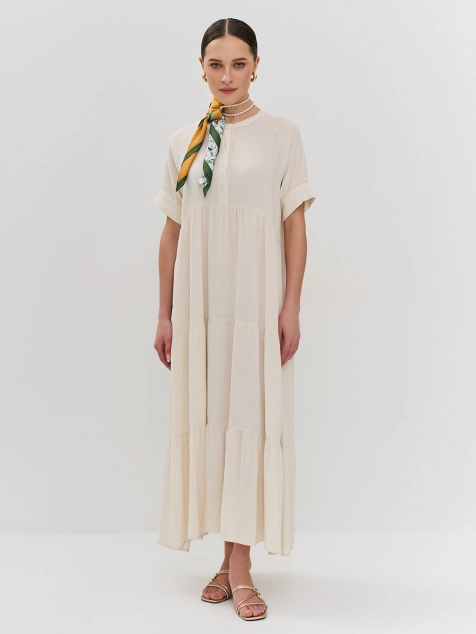 Свободное платье из смесового льна