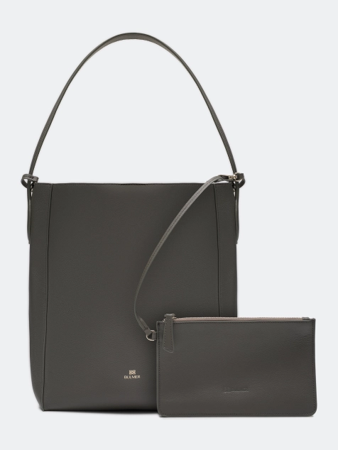 Кожаная сумка с короткой ручкой