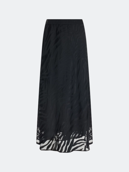 Юбка с монохромным анималистичным принтом