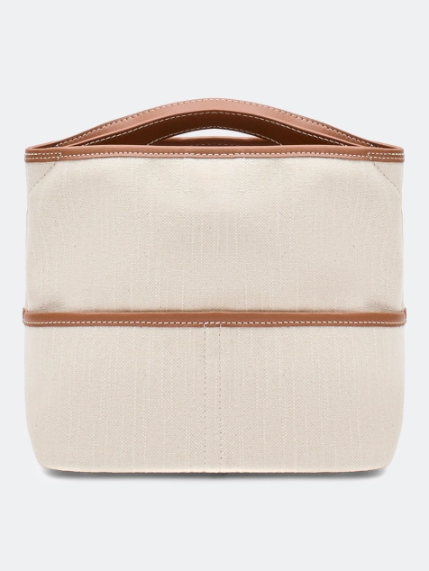 Комбинированная льняная сумка 