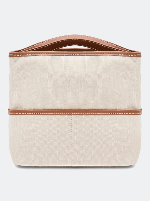 Комбинированная льняная сумка 
