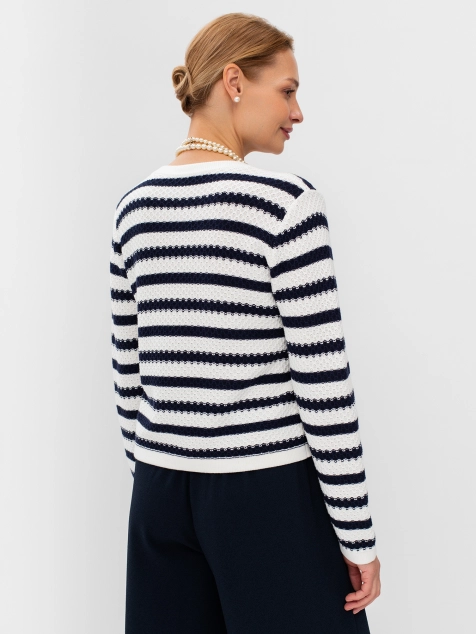 Вязаный кардиган в морском стиле