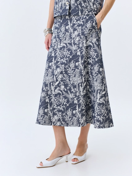 Юбка из жаккардового денима