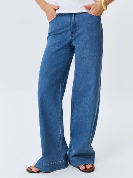 Джинсы Wide leg с лиоцеллем