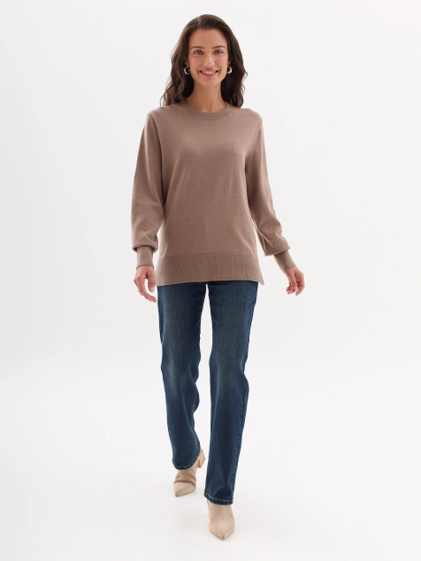 Удлиненный свитер с кашемиром