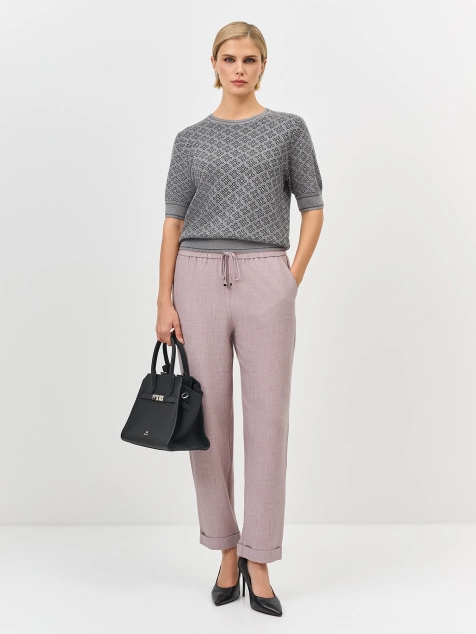 Жакардовый джемпер с шелком