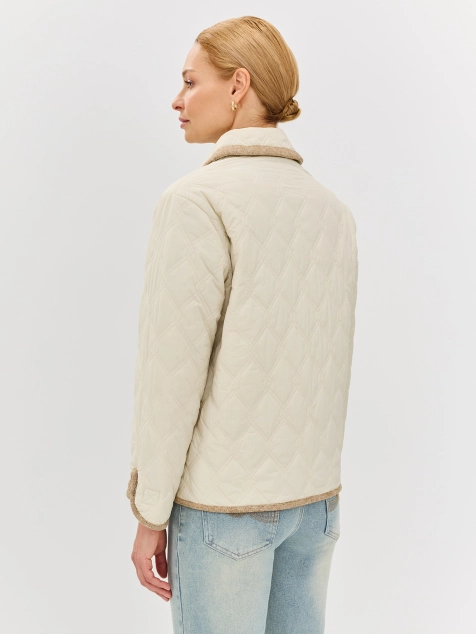 Стеганая куртка с контрастными кантами