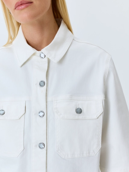 Укороченный джинсовый жакет