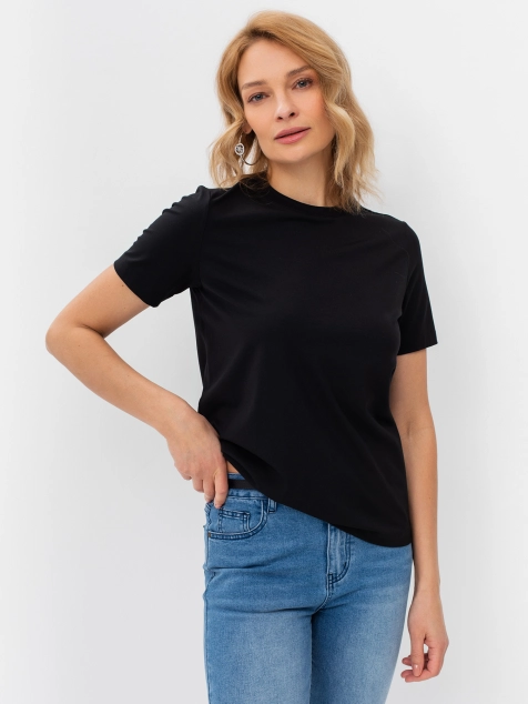 Базовая футболка из хлопка и модала